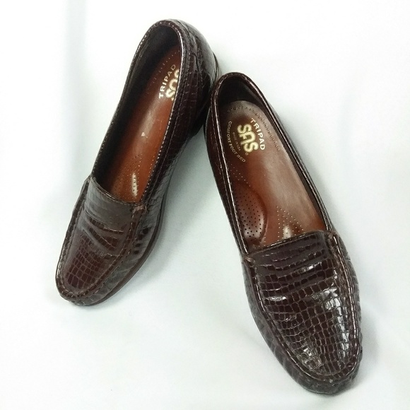 SAS Shoes - SAS Tripad croc patent leather loafer